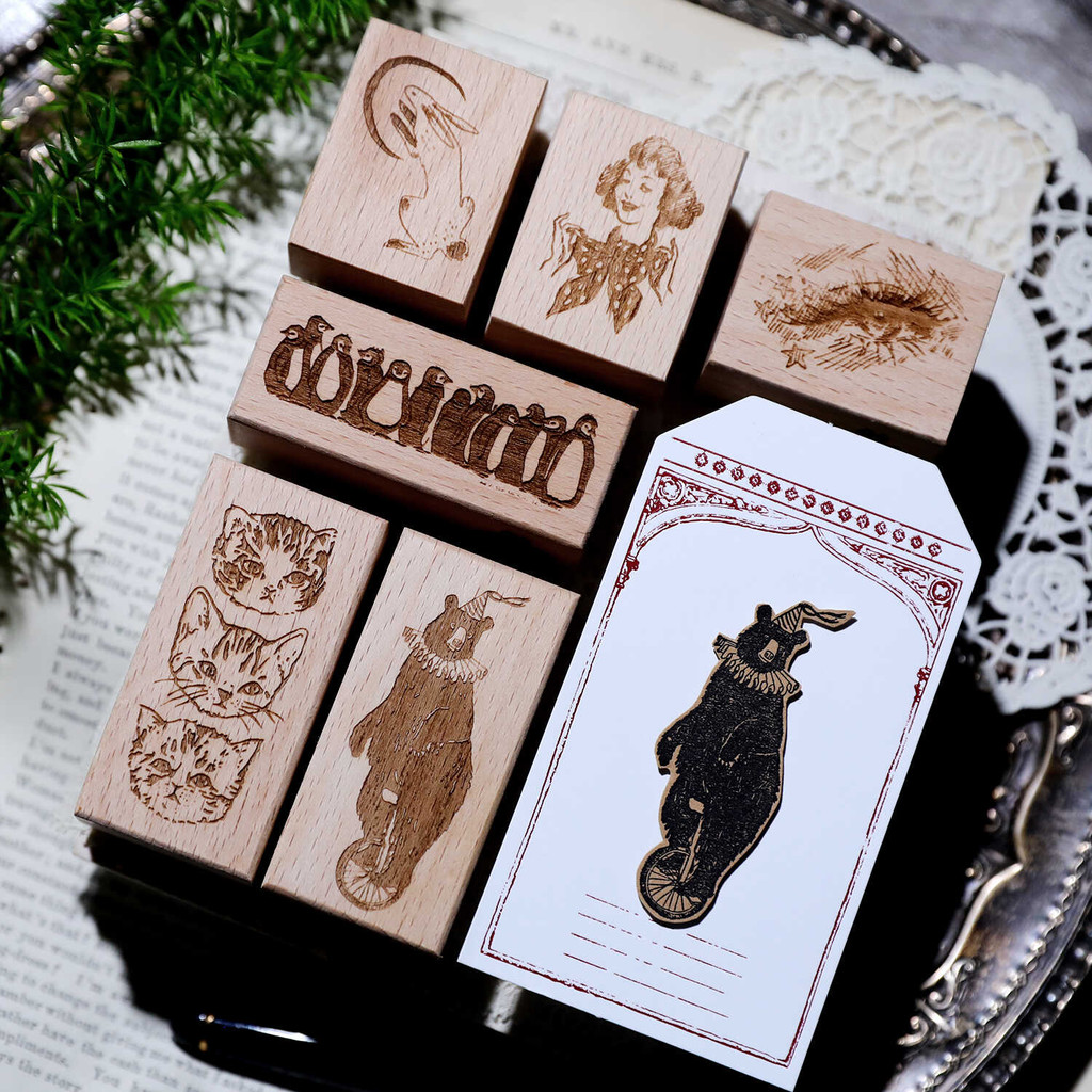 

Journal Scrapbooking Wooden Stamps Diy Versatile Light Retro European and American Style [MagicIllusion]