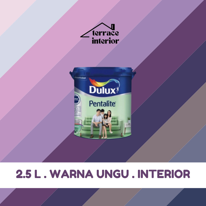 Cat Tembok Dulux Pentalite Interior 2.5L warna Violet Ungu Doff Matt
