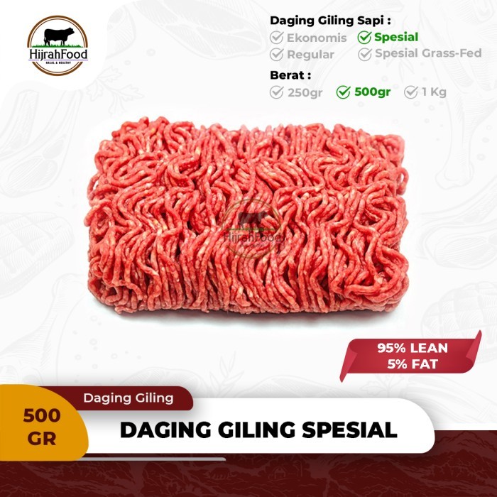 

Hijrahfood Daging Giling Sapi | Minced Ground Beef - SPECIAL - 500 gram