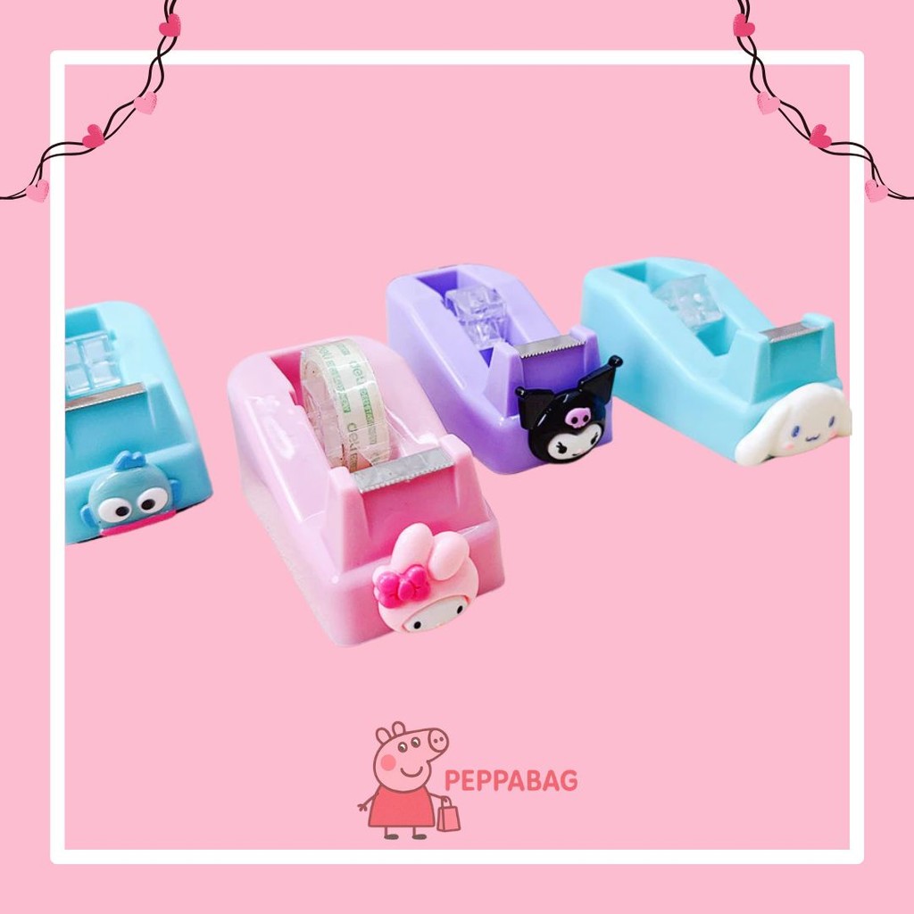 

Dispenser Isolasi Selotip Sanrio Unik Tempat Isolasi Tape Kuromi Cinnamonroll - ES0432