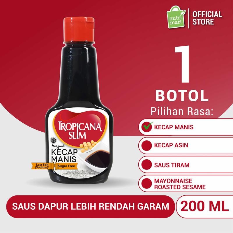 

Tropicana Slim Kecap & Saus 200ml (Kecap Manis / Kecap Asin / Saus Tiram / Mayonnaise)