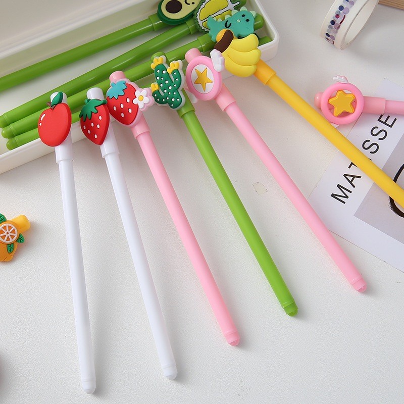 

MAOMAO Pulpen Gel Karakter Kartun Buah Pena Karakter 3D 0.5mm Lucu Pen Cute Student Japanese Alat Tulis Kantor Sekolah Tinta Cair Ujung Lancip