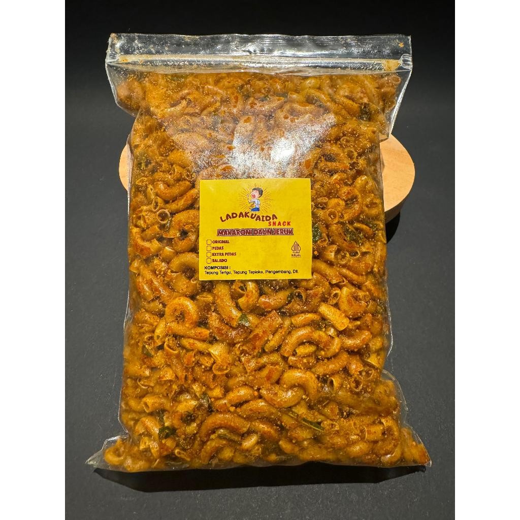 

PROMO TERLARIS 1/4 KG MAKARONI CIKRUH DAUN JERUK PEDAS GURIH