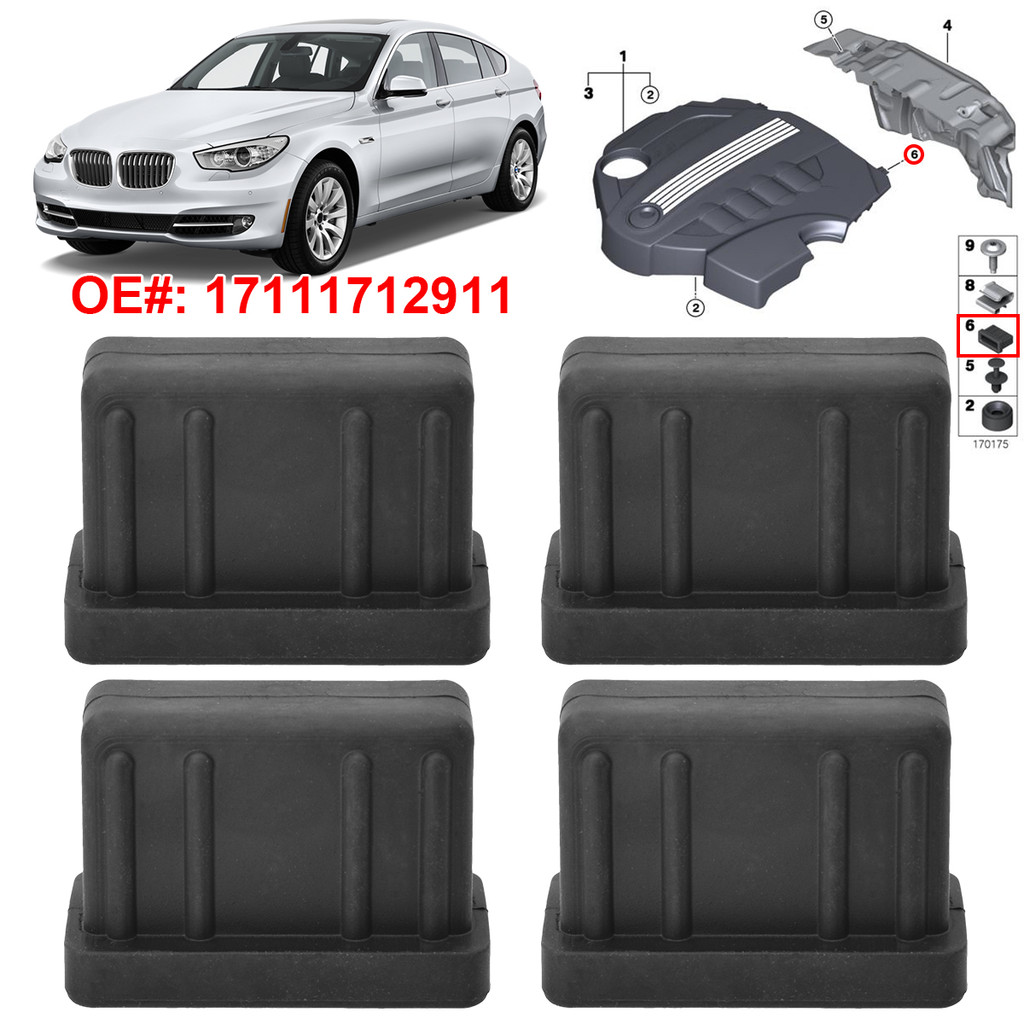 Rubber Radiator Mount Upper Engine For BMW 4 5 6 Series F32 F33 F36 F82 M4 E32 E34 E39 E61 E60 E63 F