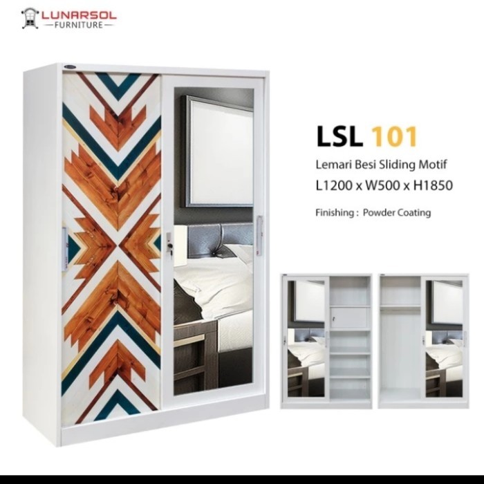 LEMARI PAKAIAN SLIDING BESI LEMARI BESI LEMARI SLIDING BESI WARDROBE