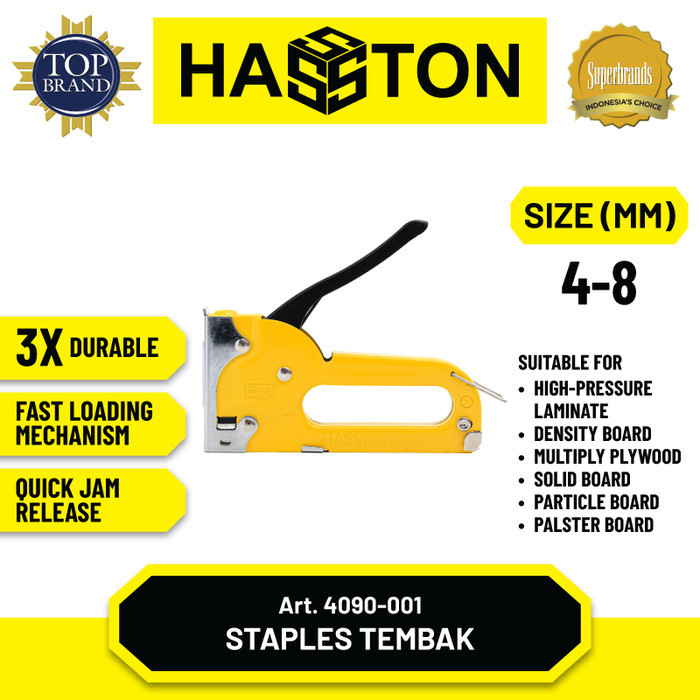 

HASSTON Staple Gun 4-8 mm/Staples Tembak (4090 - 001)
