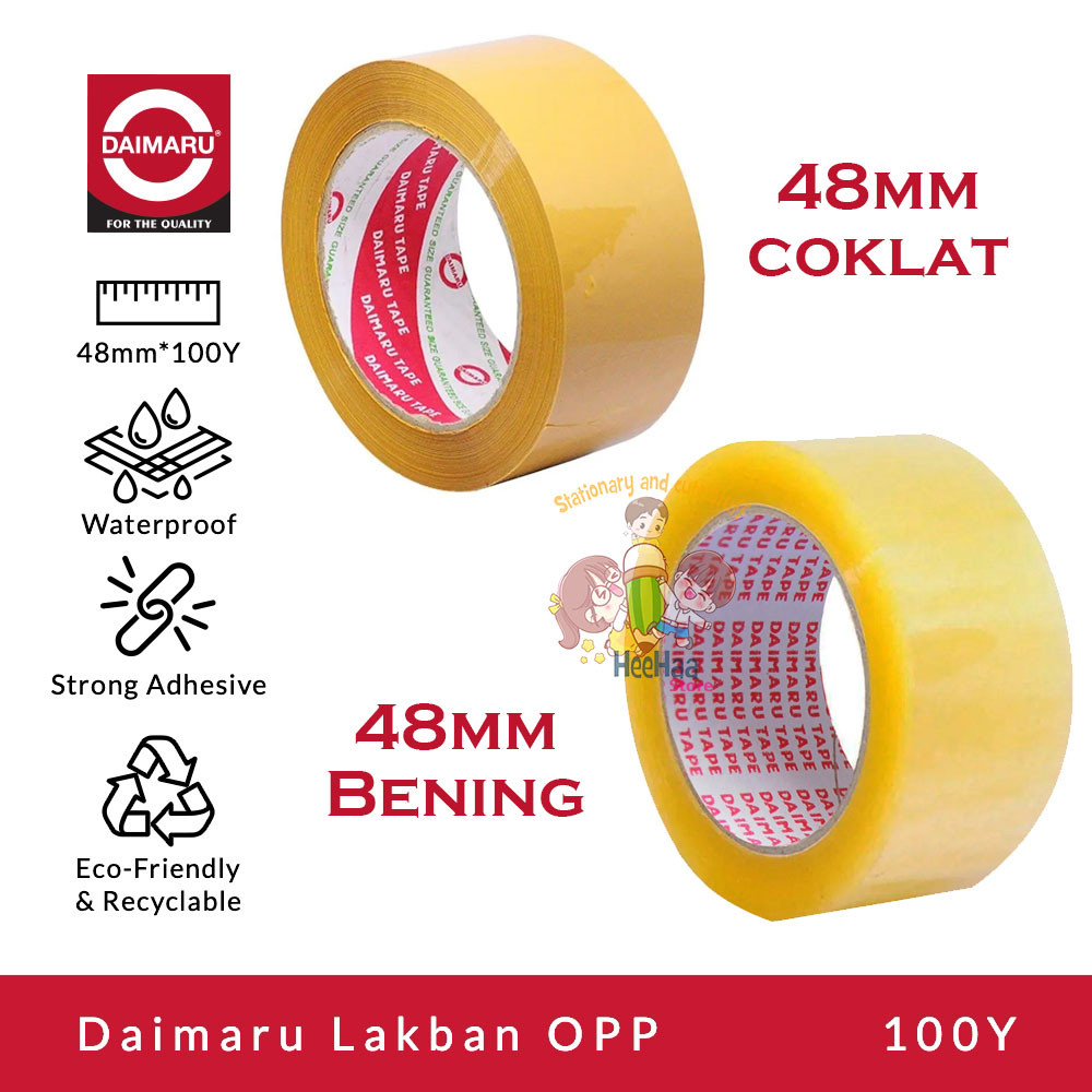 

Daimaru OPP Lakban 48 mm x 90 Yard 2 INCH bening/coklat