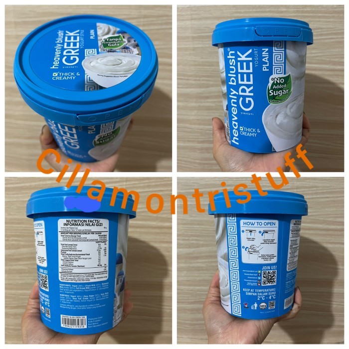 

Heavenly Blush Greek Yogurt 1000gram - TANPA ICE GEL