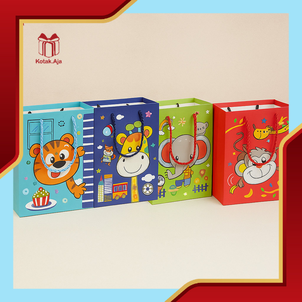 

Paper Bag Kado / Paper Bag Souvenir / Goodiebag Ultah Anak / Paper Bag Ultah I AL01D2 - AL03D2