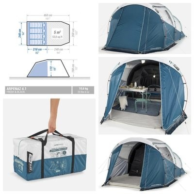Tenda camping keluarga Quechua Arpenaz Family 4.1