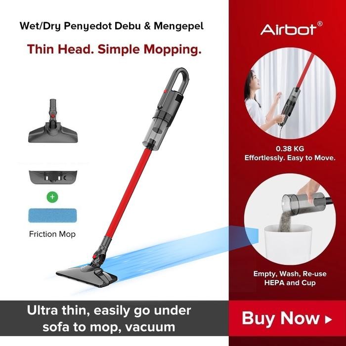 Airbot DX200 Vacuum Cleaner Basah/Kering Penyedot Debu Pel Smart Vacuum Cleaner - Airbot DX200