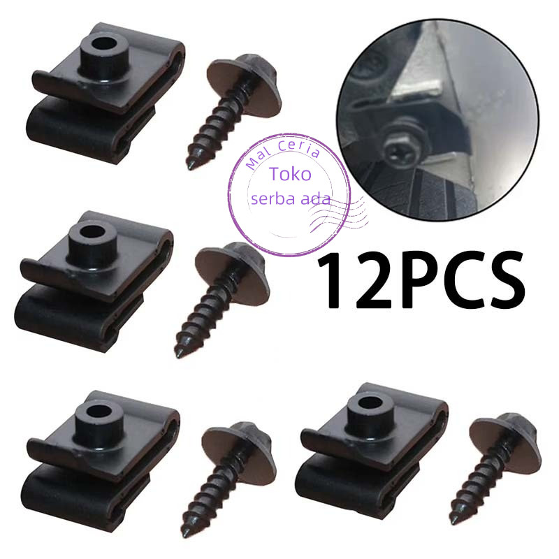 【COD】12pcs Baut Fender Mobil Clip Bamper Mobil Toyota Klip Bumper Klip Spakbor Toyota Klip Lapisan F