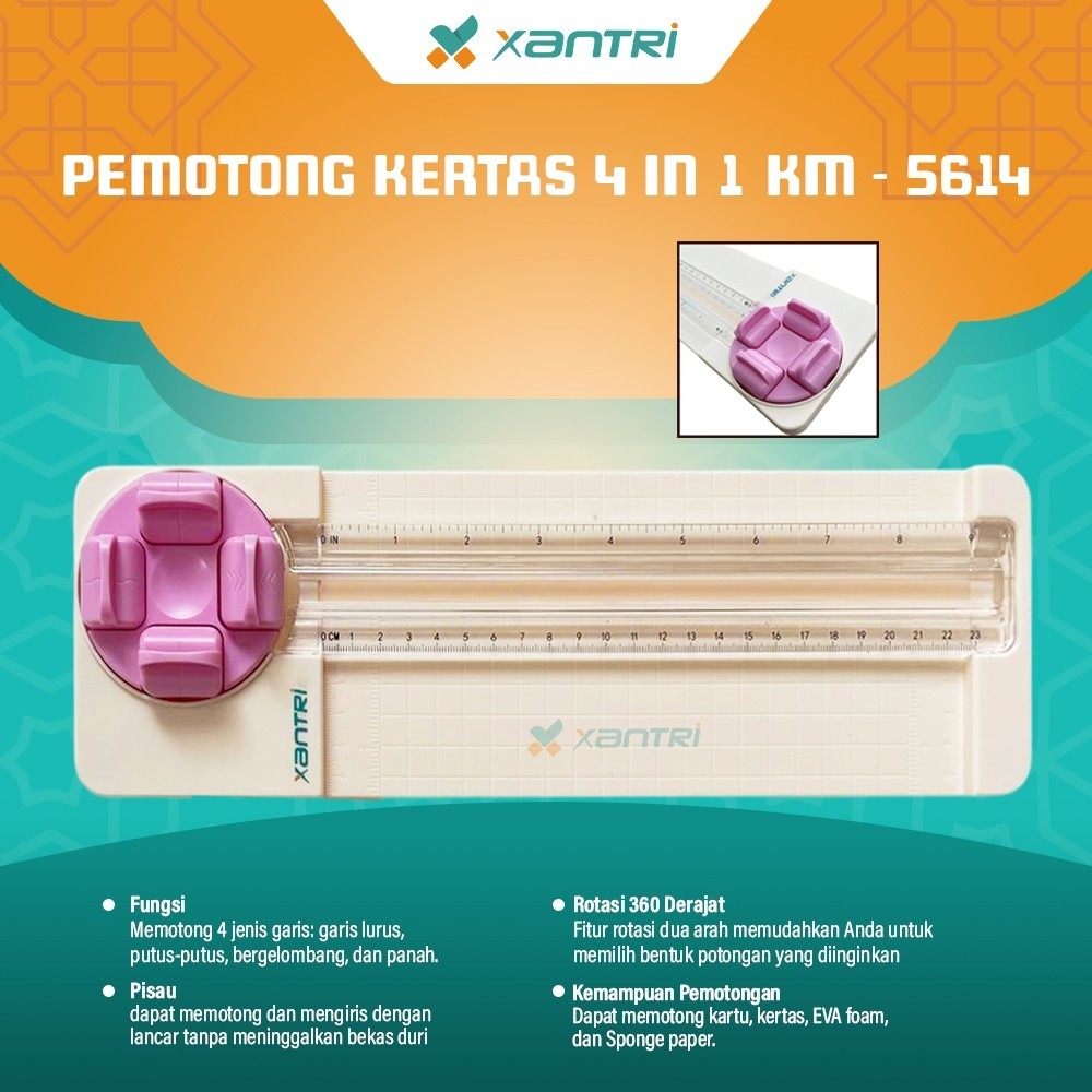 

4 in 1 Paper Trimmer Pemotong Kertas A4 KM - 5614