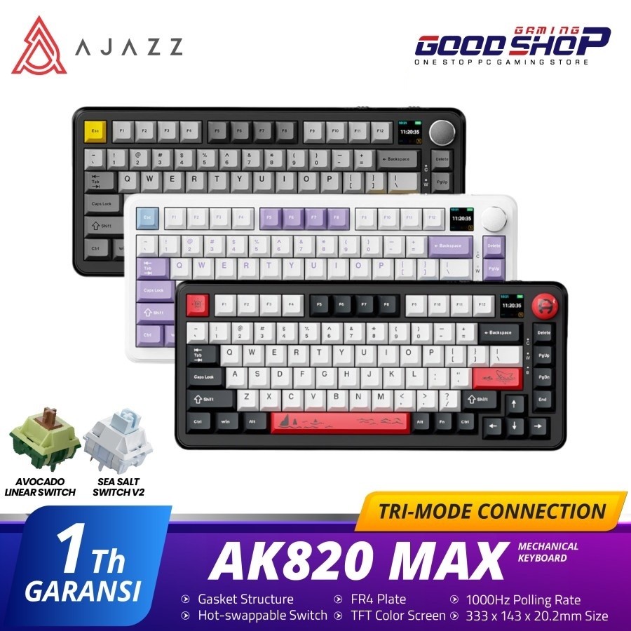 Ajazz AK820 MAX | AK820MAX With Screen Mechanical Keyboard