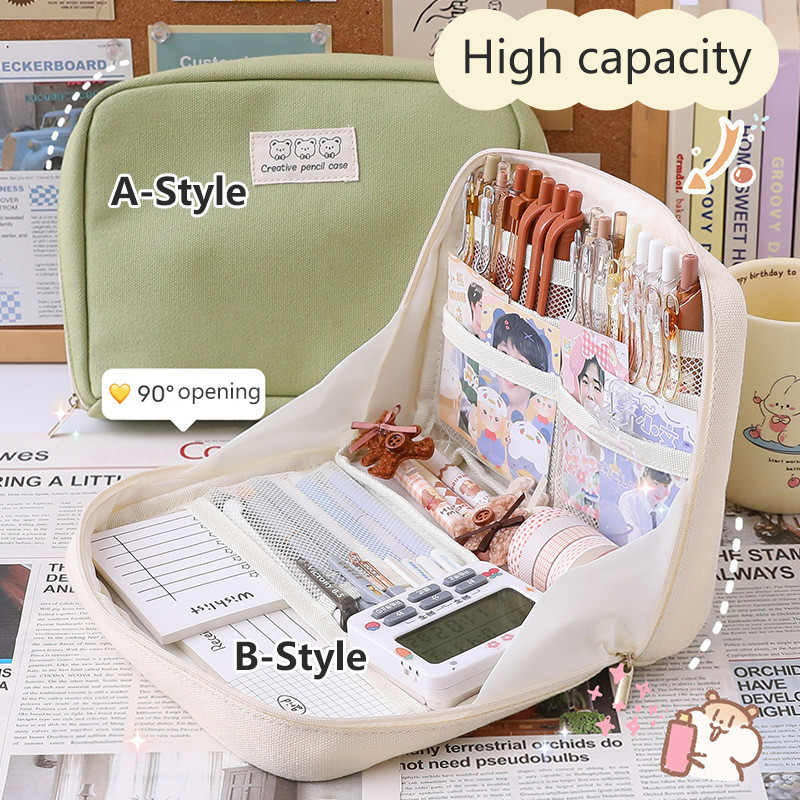

6.6 Stella 12 Layer Tas Tempat Pensil Case Pouch Anak Sekolah Transparan Kapasitas Besar Stationery Kantor A020