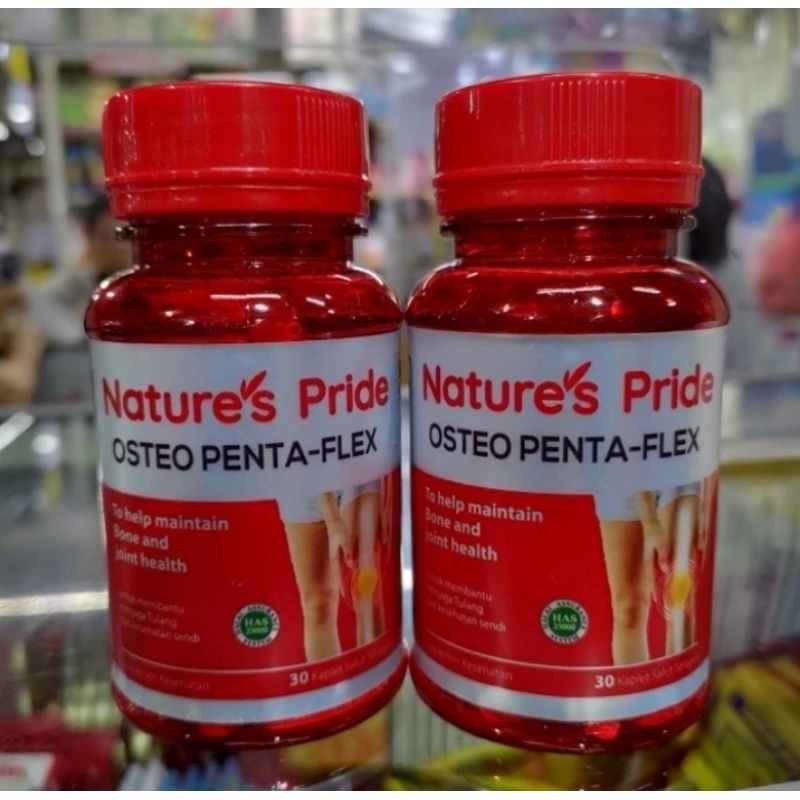 Natures Pride Osteo Penta Flex Isi 30 Glucosamin HCL 500MG,Calcium 100MG,Vitamin D3 400IU