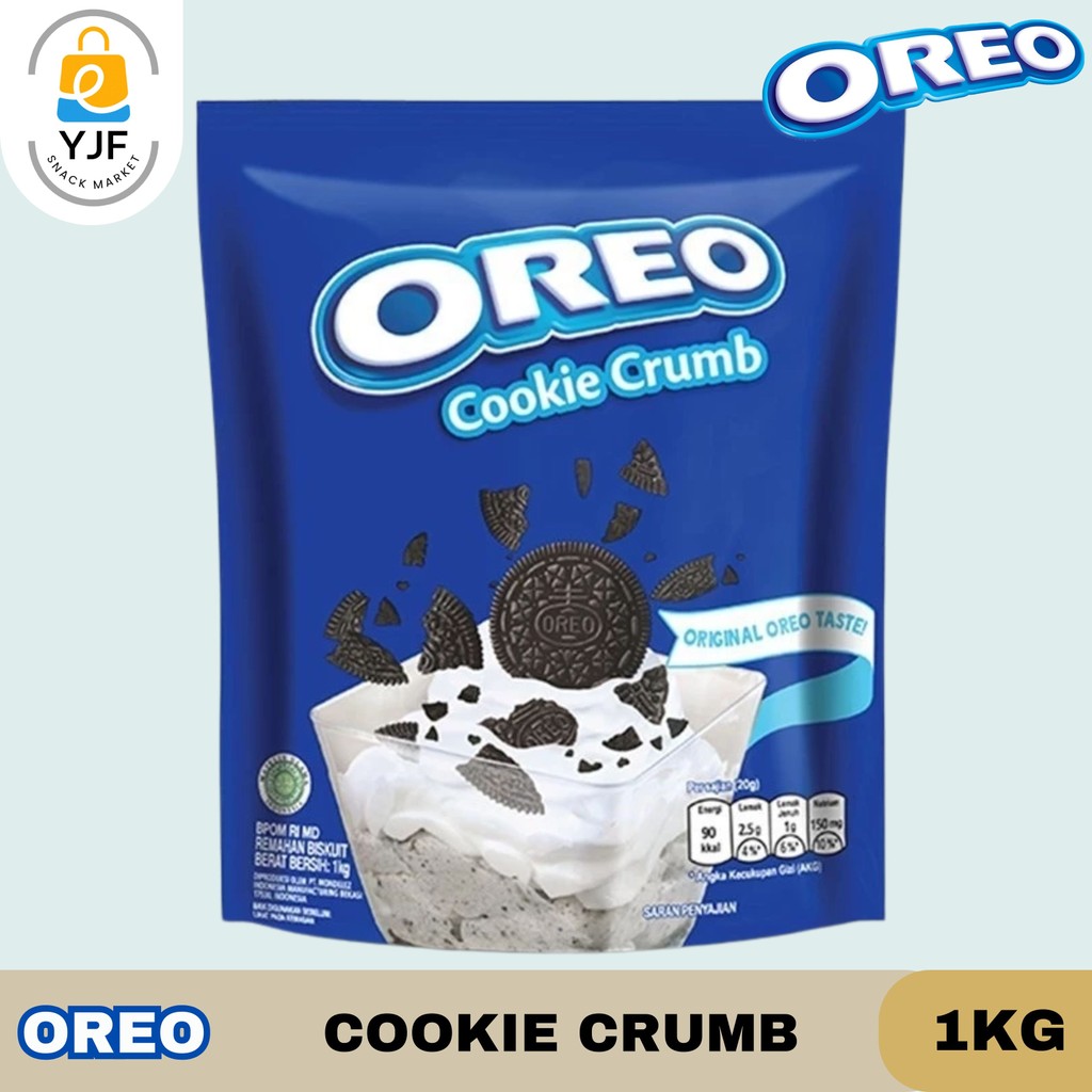 

Oreo Cookie Crumb 1Kg / Biscuit Oreo / Remukan Oreo / Oreo Original / Taburan / Topping / Oreo Bubuk