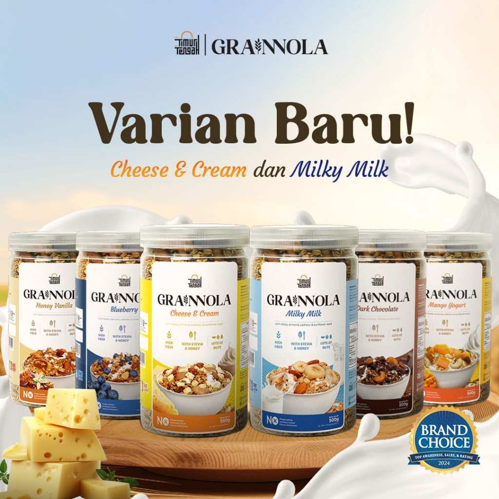 

Timur Tengah - [Paket Bundling 2 Pcs] Granola 500 gr Sereal Sarapan Sehat Rendah Kalori