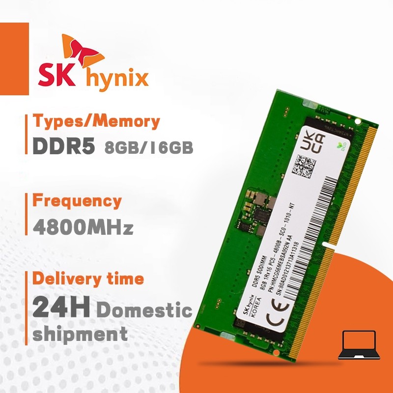 【Jakarta Spot】SK hynix 8GB/16GB 1Rx8 262Pin DDR5 SODIMM PC5-34800  Laptop Memory notebook RAM
