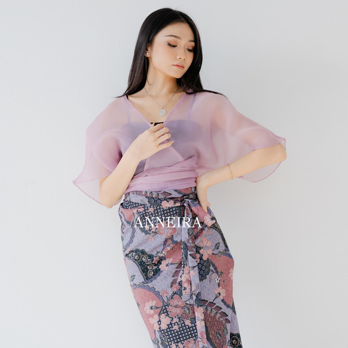 Ready ARYA TOP ORGANZA - lilac Terbaru