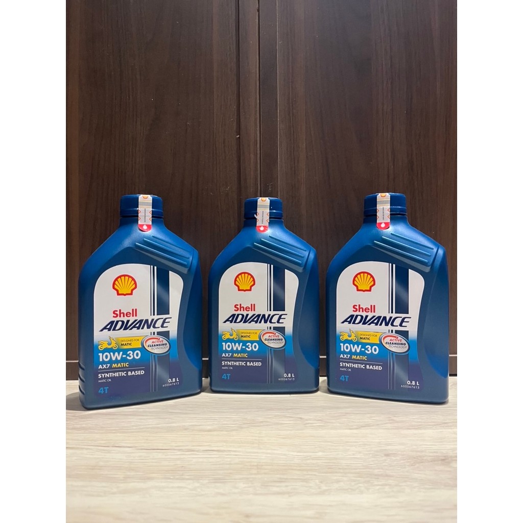 Shell Advance AX7 10W-30 Synthetic Based - Oli Motor Matic/Scooter 800ML (0.8L)