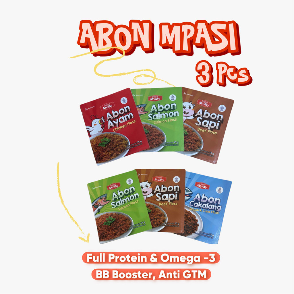 

AYU- Promo Abon MPASI Bayi Paket Tiga 3 pcs BB Booster Non MSG Bayi Anak 6+ 8+ Bulan
