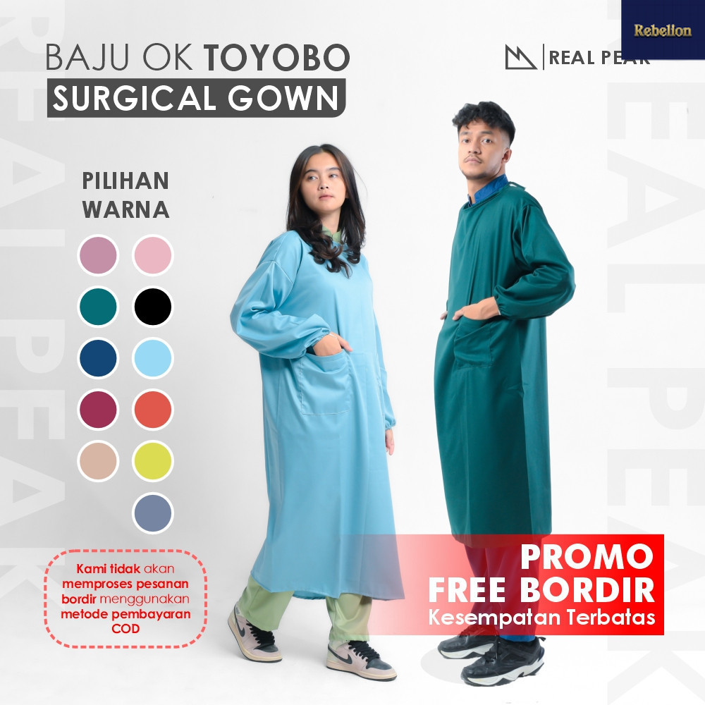 [REAL PEAK] Surgical GOWN Toyobo Premium | APD Surgical GOWN | GOWN Medis | GOWN toyobo medis