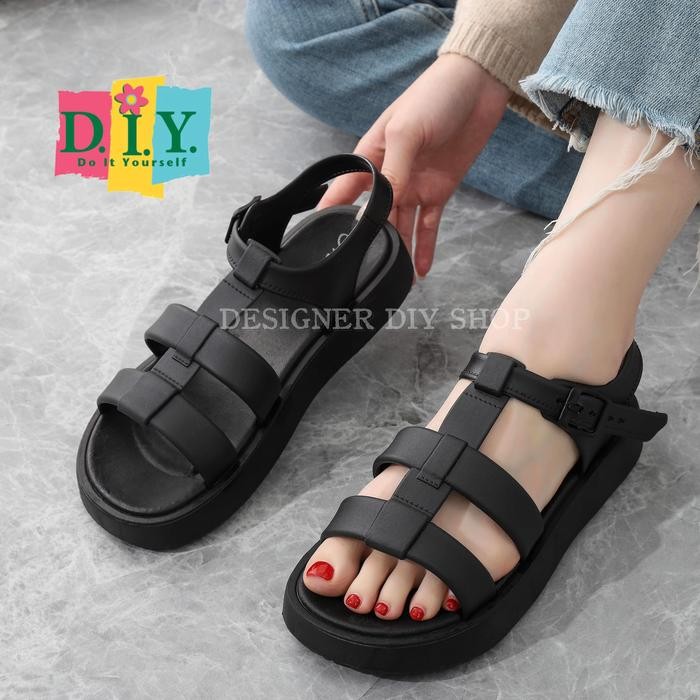 Sandal Wanita Gunung Tali Sendal Jelly Elegan Ban Dua Karet