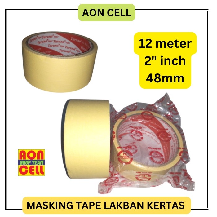 

[AS] MASKING TAPE LAKBAN KERTAS 48mm 2 INCH 12 Meter Selotip Kertas 48 mm