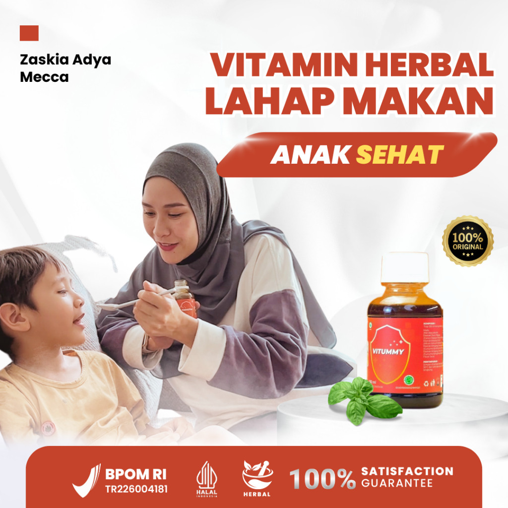 DIJAMIN Vitummy Madu Herbal Vitamin Anak Bantu Anak Naik Berat Badan Tingkatkan Nafsu Makan Redakan 