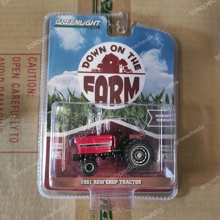 DIECAST GREENLIGHT DOWN ON THE FARM SERIES 6 - 1981 ROW CROP TRACTOR 4WD MINIATUR