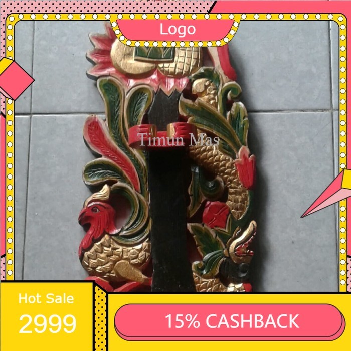 Blawong Tempat Pajangan Keris Ukir Naga Merak model antik KRS1