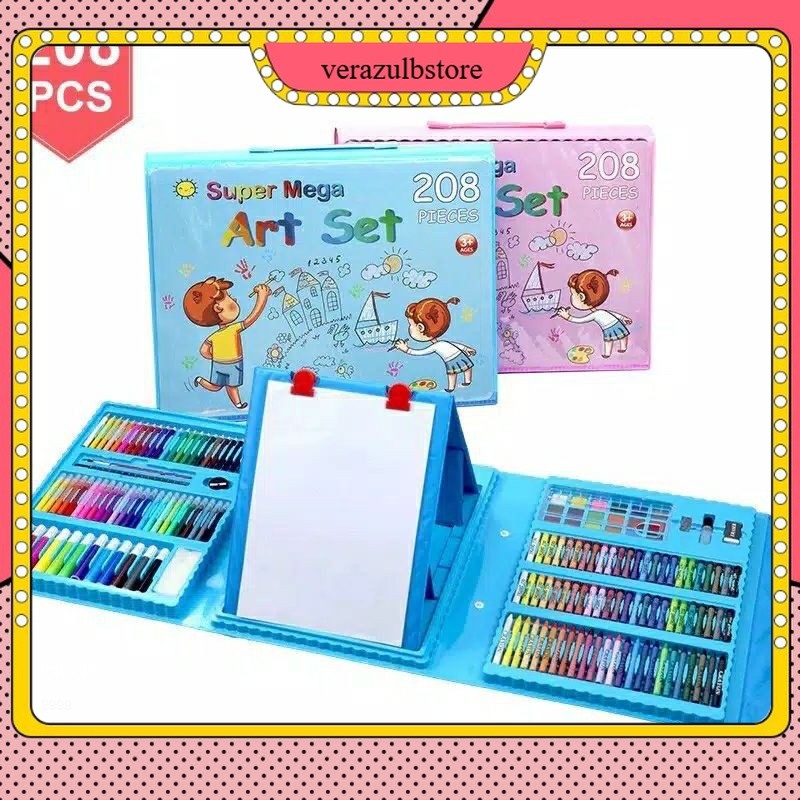 

Diskon !! Crayon Set 208pcs / Krayon Mewarnai Anak 208pcs / Pensil Warna Set 208pcs Berkualitas