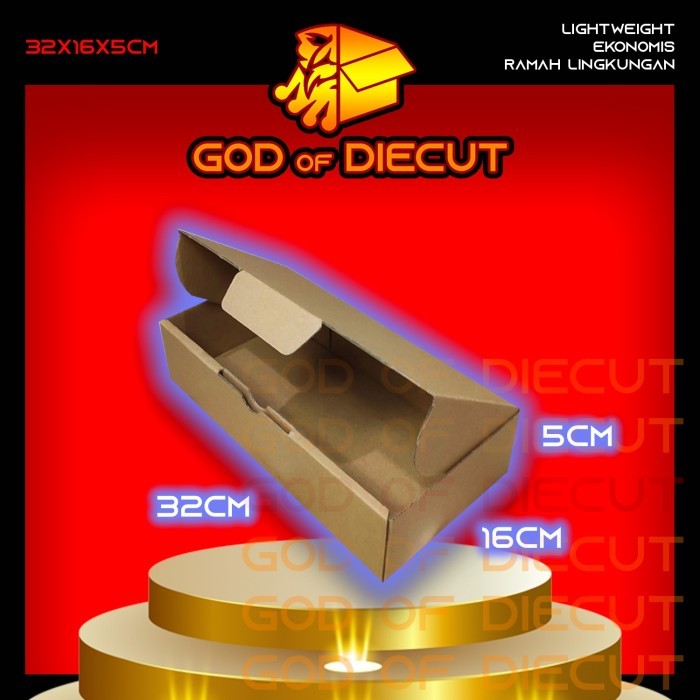 

KARDUS DIECUT 32x16x5 CM - Karton Kotak Packaging Packing Box Pizza