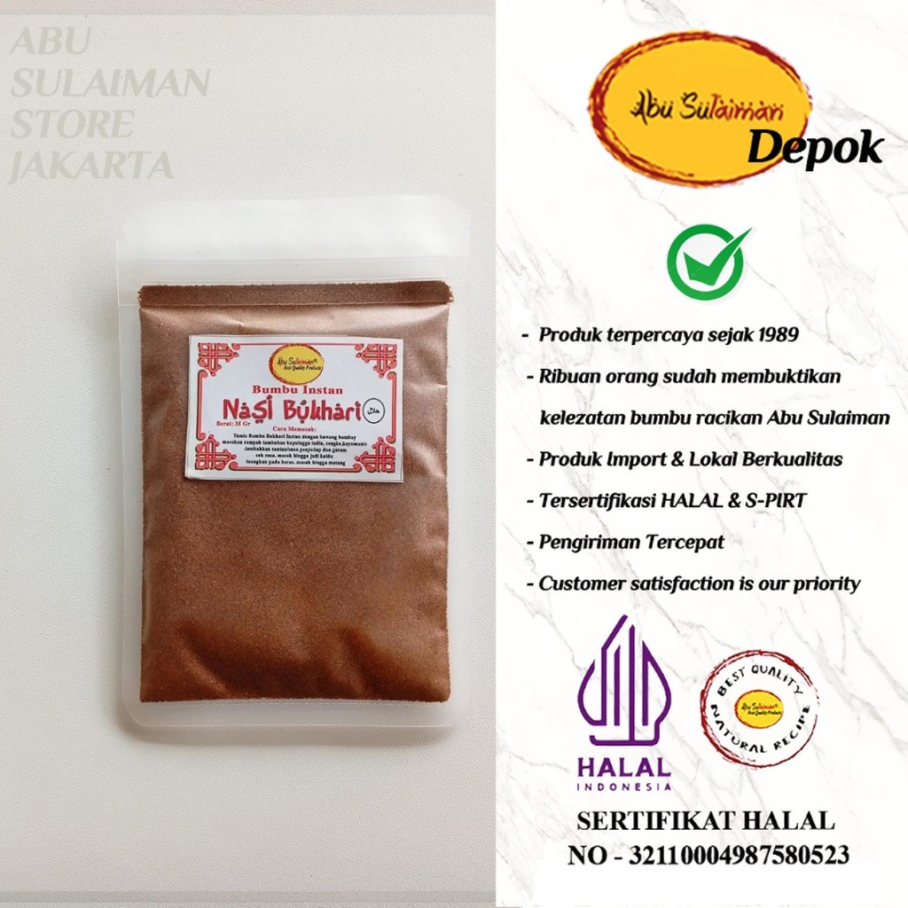 

Lebih Hemat! Bumbu Bukhori Abu Sulaiman Depok untuk ukuran 1 Liter Beras