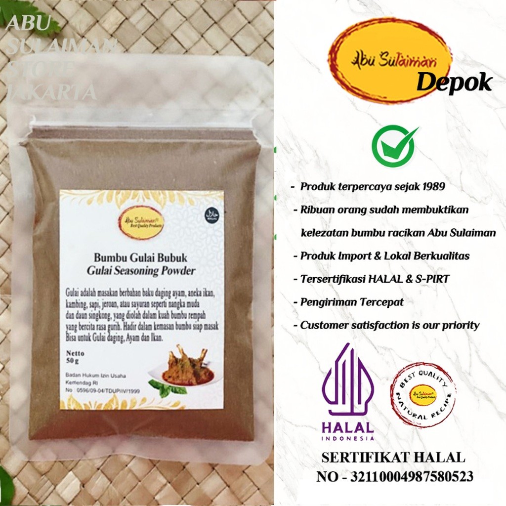 

Bumbu Gulai Instan / Instant Gulai Seasoning Abu Sulaiman Store Depok