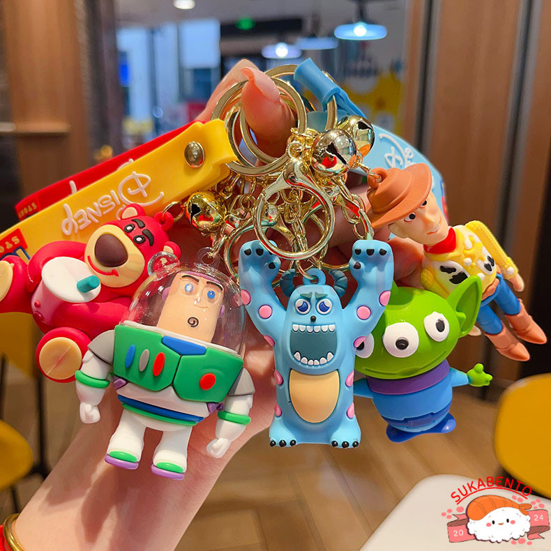 SBT Gantungan Kunci Toy Story Silikon TEBAL TAHAN LAMA / Ganci Motor Mobil Toy Story / Ganci  Tas Li
