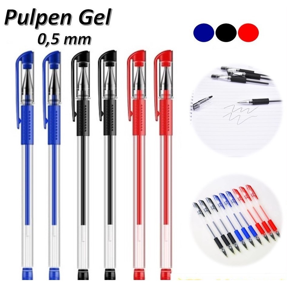 

Pena Gel 0.55mm Standard Pulpen tinta cair Alat Tulis Sekolah Kantor Pen Warna Warni Pena Ujung Lancip ATK Murah