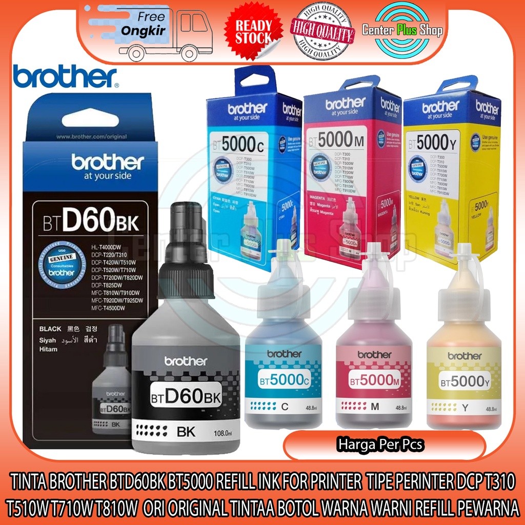 Tinta Brother Btd60bk Bt5000 Original Ori Tinta Dcp T310 T510w T710w T810w T- 420w Refil Ink Printer