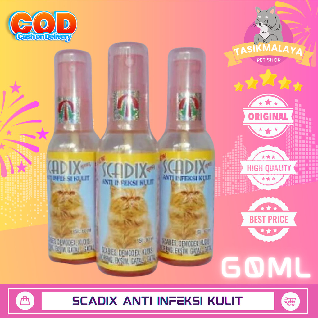 Scadix Obat Jamur Kucing Obat Scabies Kucing Scadix Spray