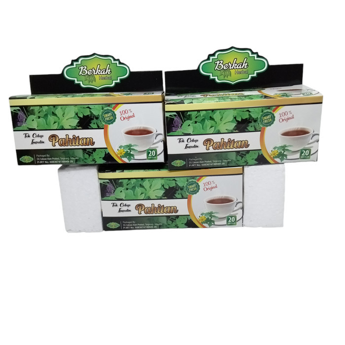 

teh celup insulin pahitan 20 sachet herbal alami berkah herbal termurah