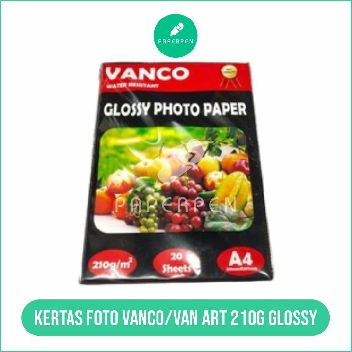 

[MS] Kertas Foto Vanco/Van Art 210G Glossy