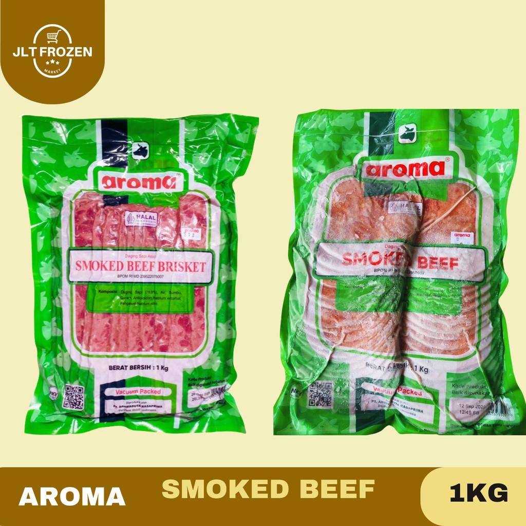 

Aroma Smoked Beef Bulat / Smoked Beef Brisket / Daging Sapi Asap / Beef Slice 1KG