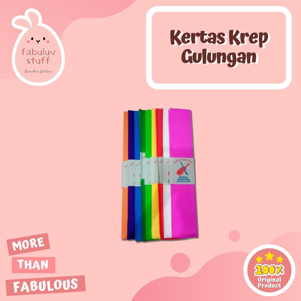 

ATK ~ Kertas Krep Gulungan Isi 10 Pcs / Crepe Flower Paper Roll / Kertas Bunga