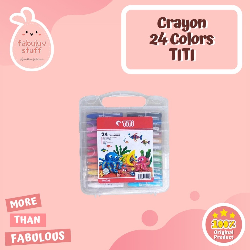 

ATK ~ Krayon Titi Isi 24 / Krayon Warna Original / Oil Pastel 24 Colors