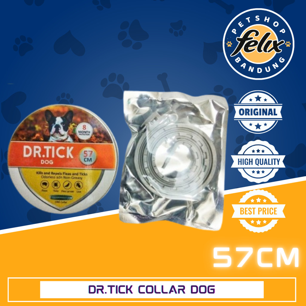 KALUNG ANTI KUTU Anjing DR. TICK FLEA & TICK COLLAR 57 CM