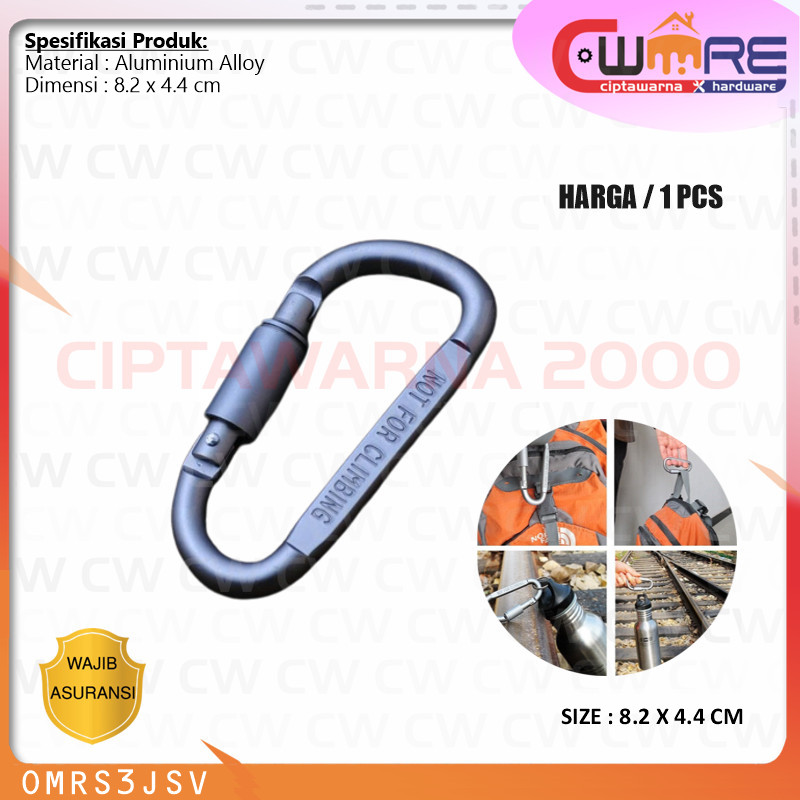 Outdoor Quickdraw Carabiner Buckle Hanging Aluminium / Gantungan Tas - BDB CW2K