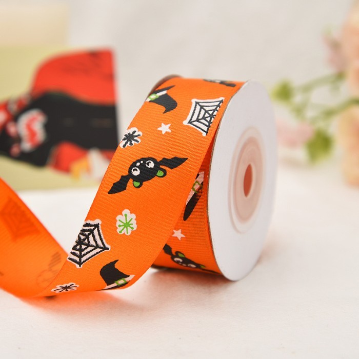 

Pita Halloween / Halloween Ribbon motif Per Roll P:9M L: 2.5cm - Bat Orange