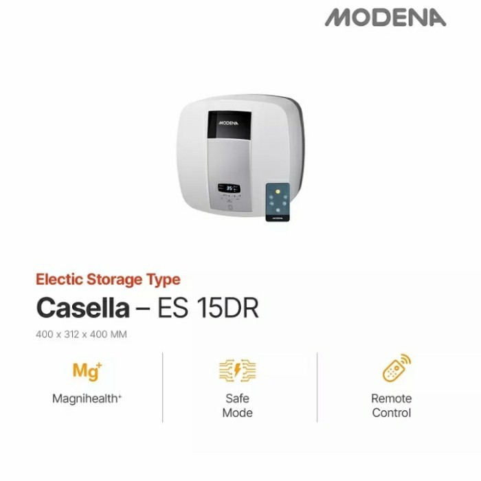 MODENA Water Heater Casella ES 15 DR Remote 15 Liter ES15DR ES-15DR