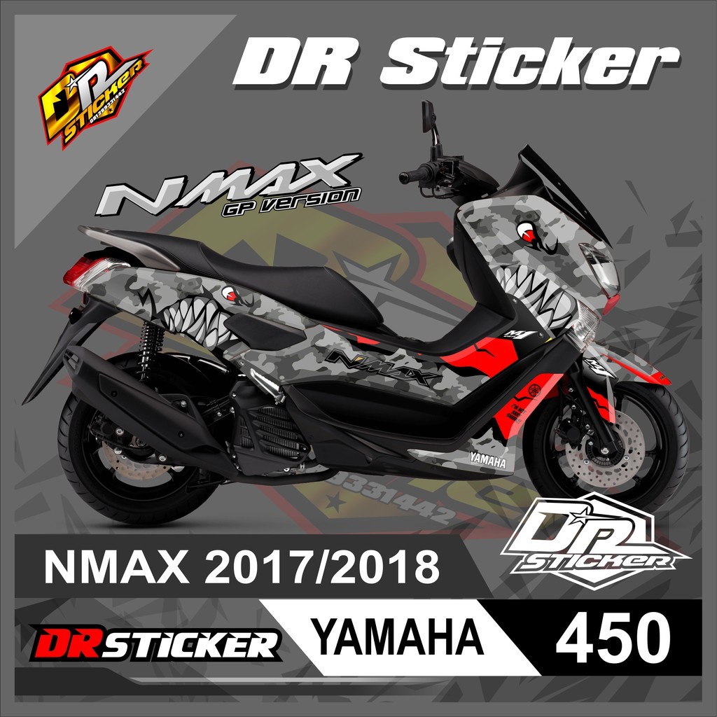 Decal Nmax 2019 Full Body / Decal Custom NMAX Desain Sharkk